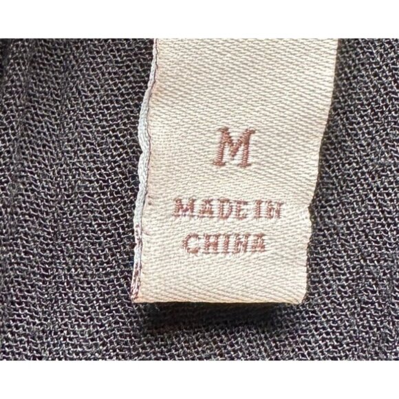 Knox Rose Midi Dress Women Medium Black Sleeveless Surplice Elastic Waist Tassel - Picture 7 of 11